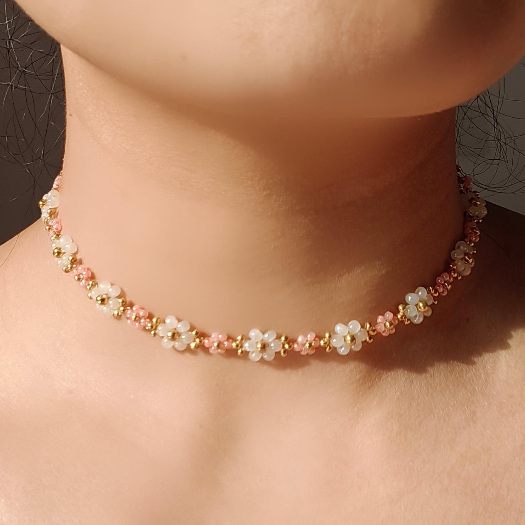 pink-beaded-handcrafted-necklace