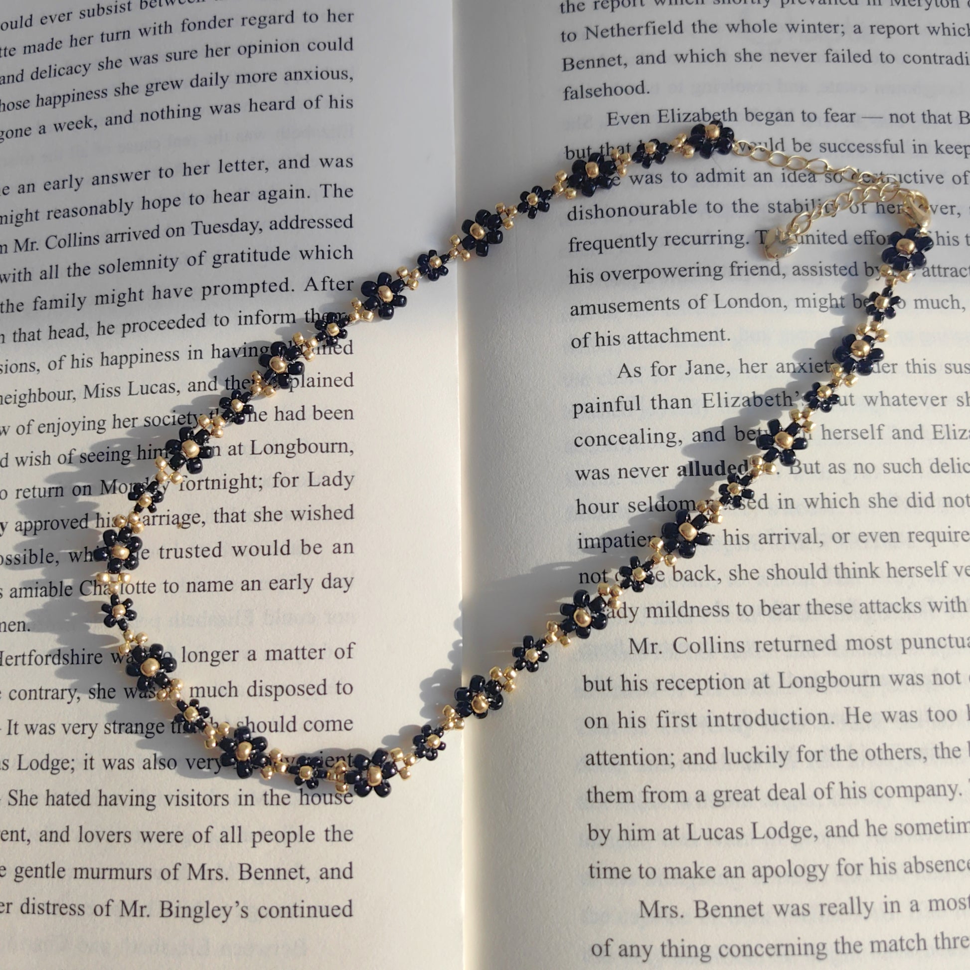 women-black-bead-handmade-necklace